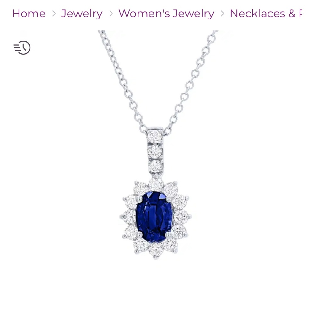 Brilliant sapphire and diamond pendant necklace